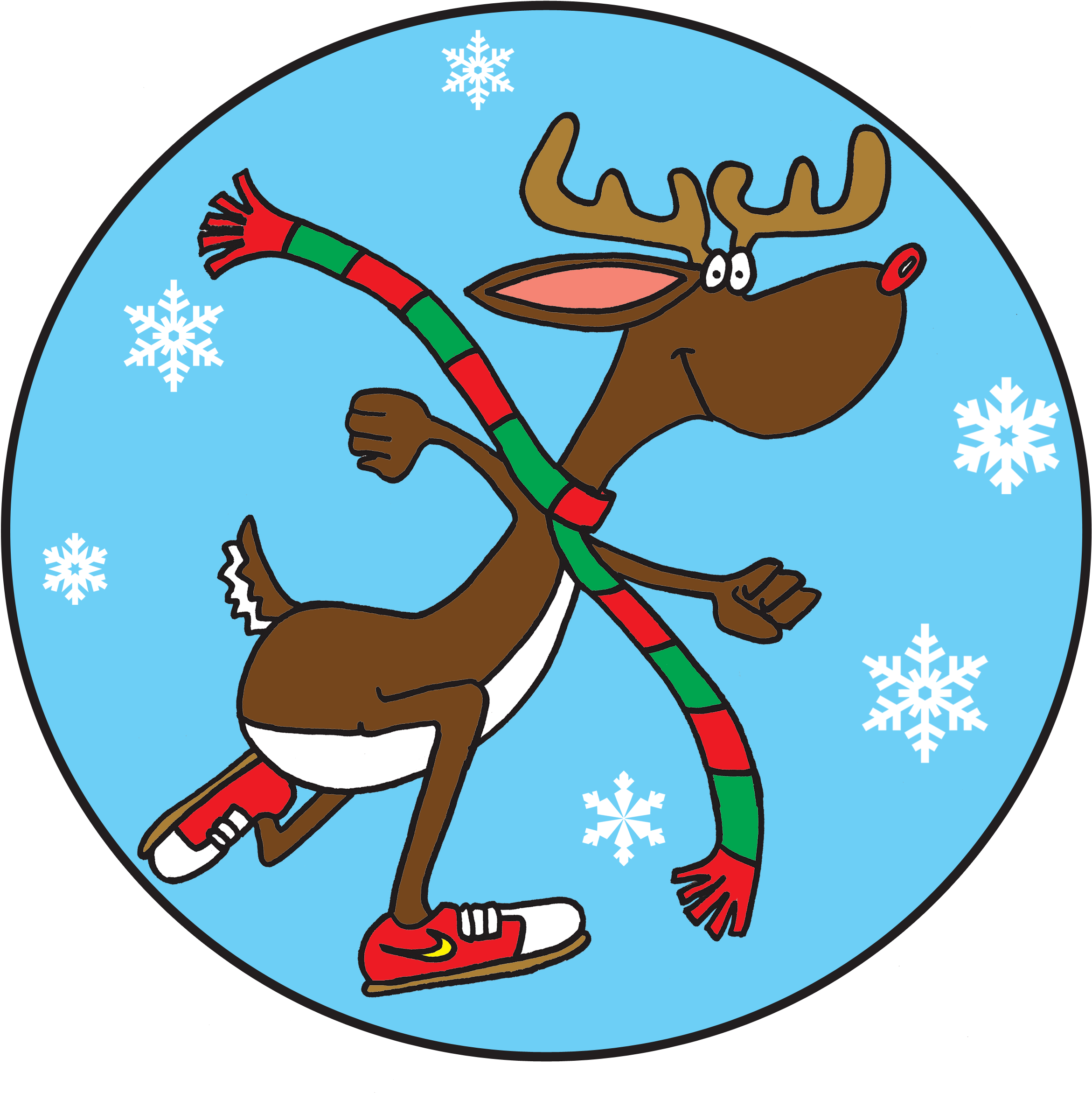 Reindeer Run Logo - Natural Hair (2400x2400)
