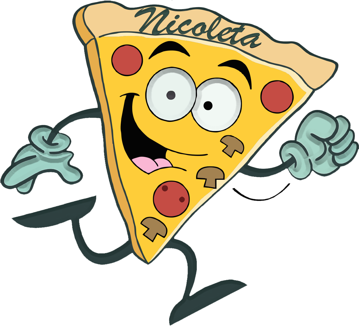 Pizzeria Nicoleta - Cartoon Pizza (1200x1107)