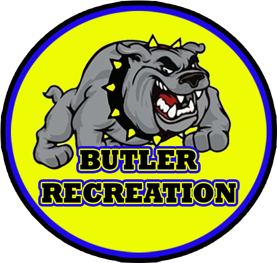 Butler Recreation - Grey Bulldog Greeting Card (600x563)