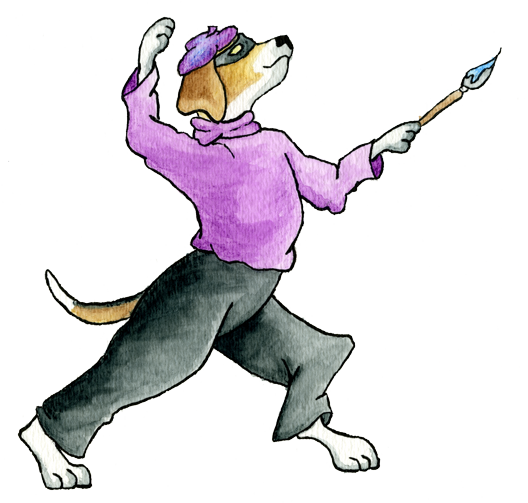 Art Dog Workshop - Cartoon (528x503)