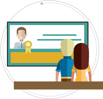 Digital Displays Allow Your Organization To Get Those - Cartoon (647x410)