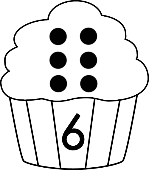 Preschool Letters, Math Games, Number Activities, Ten - Easy To Draw Cupcake (500x573)