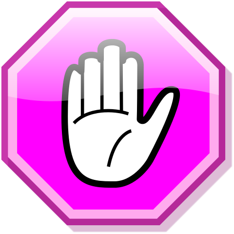 480 × 480 Pixels - Pink Stop Hand (2000x2000)