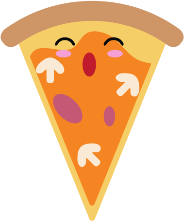 Pizza Italian Food Cute Kawaii Cartoon - Slice Of Pizza Vector (550x550)