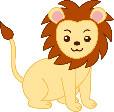 Baby Lion Clipart Free Clipart Images - Clip Art Of Animals (400x394)