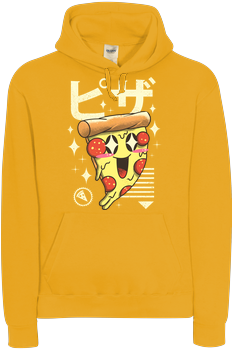 Kawaii Pizza B&c Hooded - Kawaii Pizza B&c Hooded (350x350)