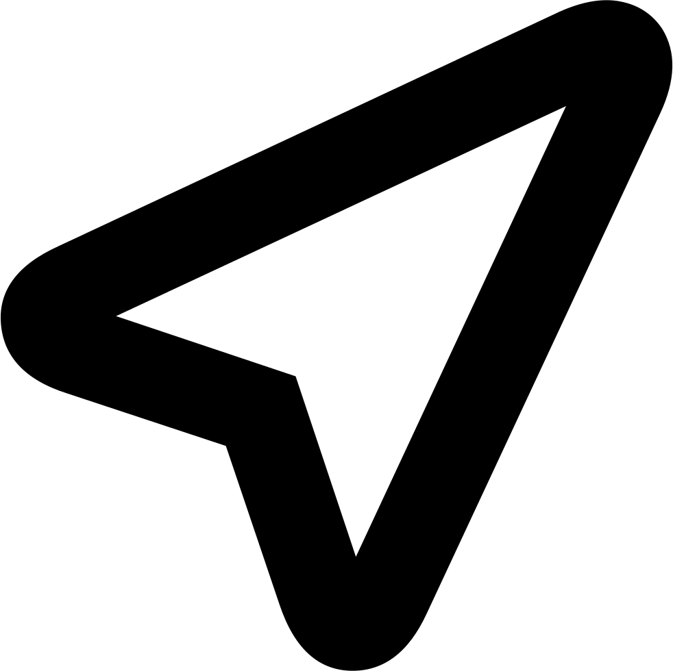 Location Arrow Outline Comments - Navigation Arrow (982x980)