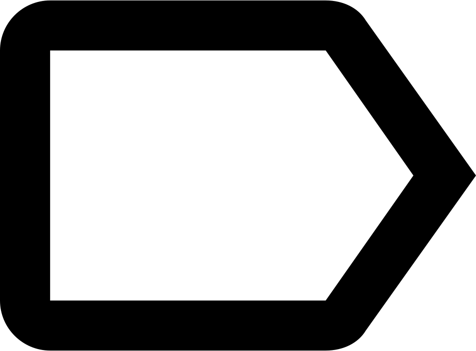 Label Right Arrow Outline Comments - Arrow Label Png (980x724)