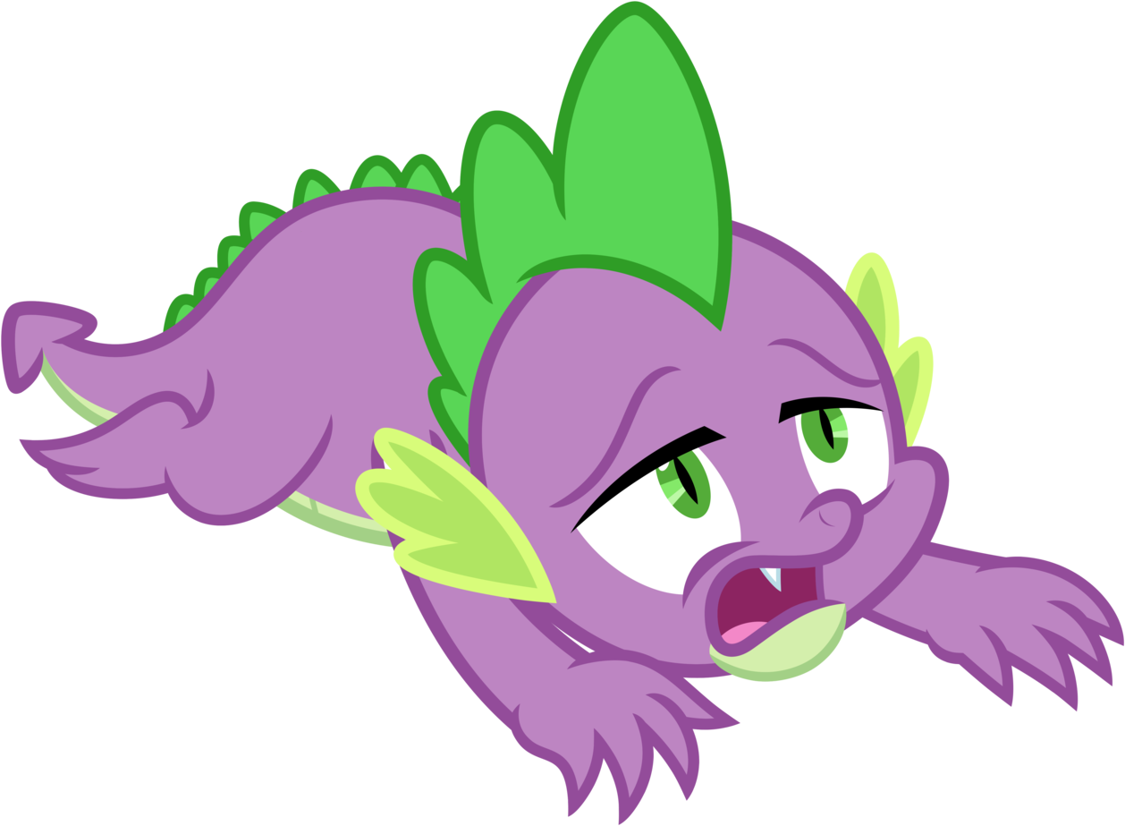 Estories, Dragon, Safe, Simple Background, Solo, Spike, - Cartoon (1280x945)