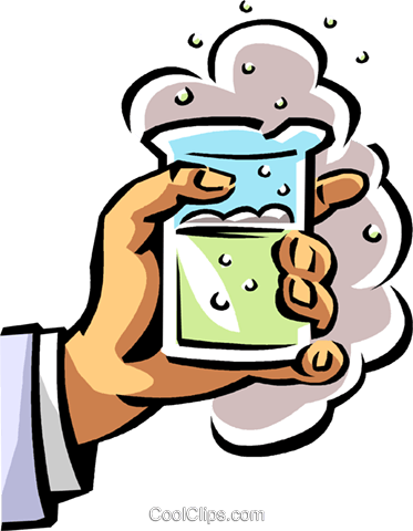 Beakers Flasks And Test Tubes Royalty Free Vector Clip - Chemistry Clipart (373x480)