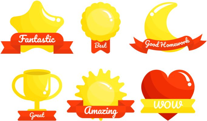 Teacher Reward Sticker Vector - Vector Graphics (735x490)