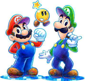Luigi Clipart Maro - Mario E Luigi Dream Team Art (360x490)