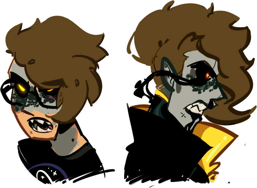 Monster With Two Heads By Mind Your Fingers - Cartoon (948x648)