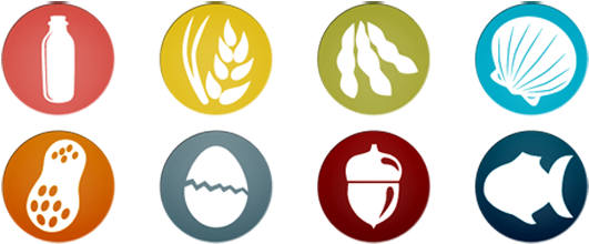 Dairy Allergy - Food Allergies Icon Png (640x260)
