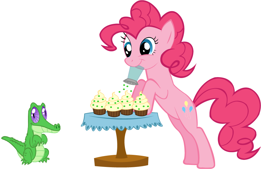 Pinkie Pie Cupcake Vector By Sugarshockpony - Pinkie Pie (886x574)
