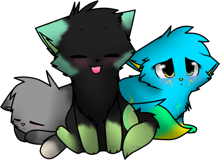 The Three Little Chibi Kitties By Mindy-cupcake - Cartoon (900x656)