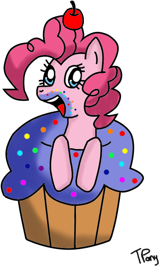 Pinkie Pie In A Cupcake By Twitterofawarrior On Clipart - Openclipart (600x917)
