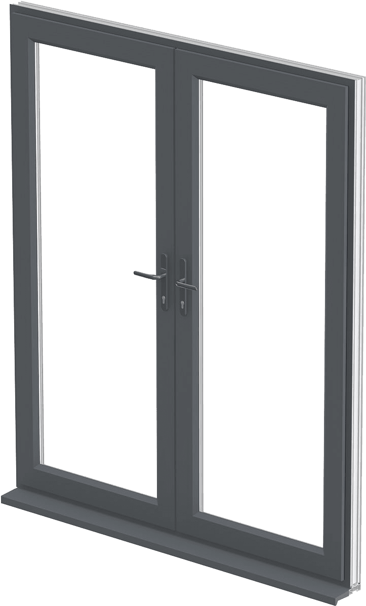 Anthracite Grey French Door - Window (1110x1200)