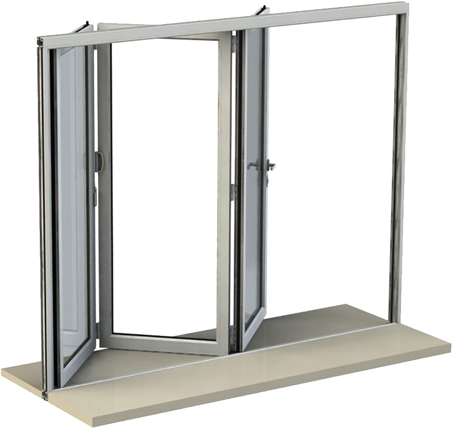 Supply Only Double Glazing Cambridge - Origin White Bifold Door (1500x1000)