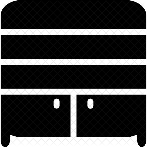 French Dresser Icon - Monochrome (512x512)