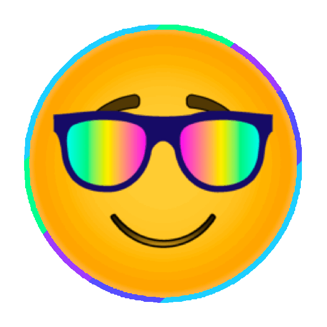 Transparent Emoji Glasses Gif Shared By Mnemath On - Emoji With Glasses Gif (542x543)