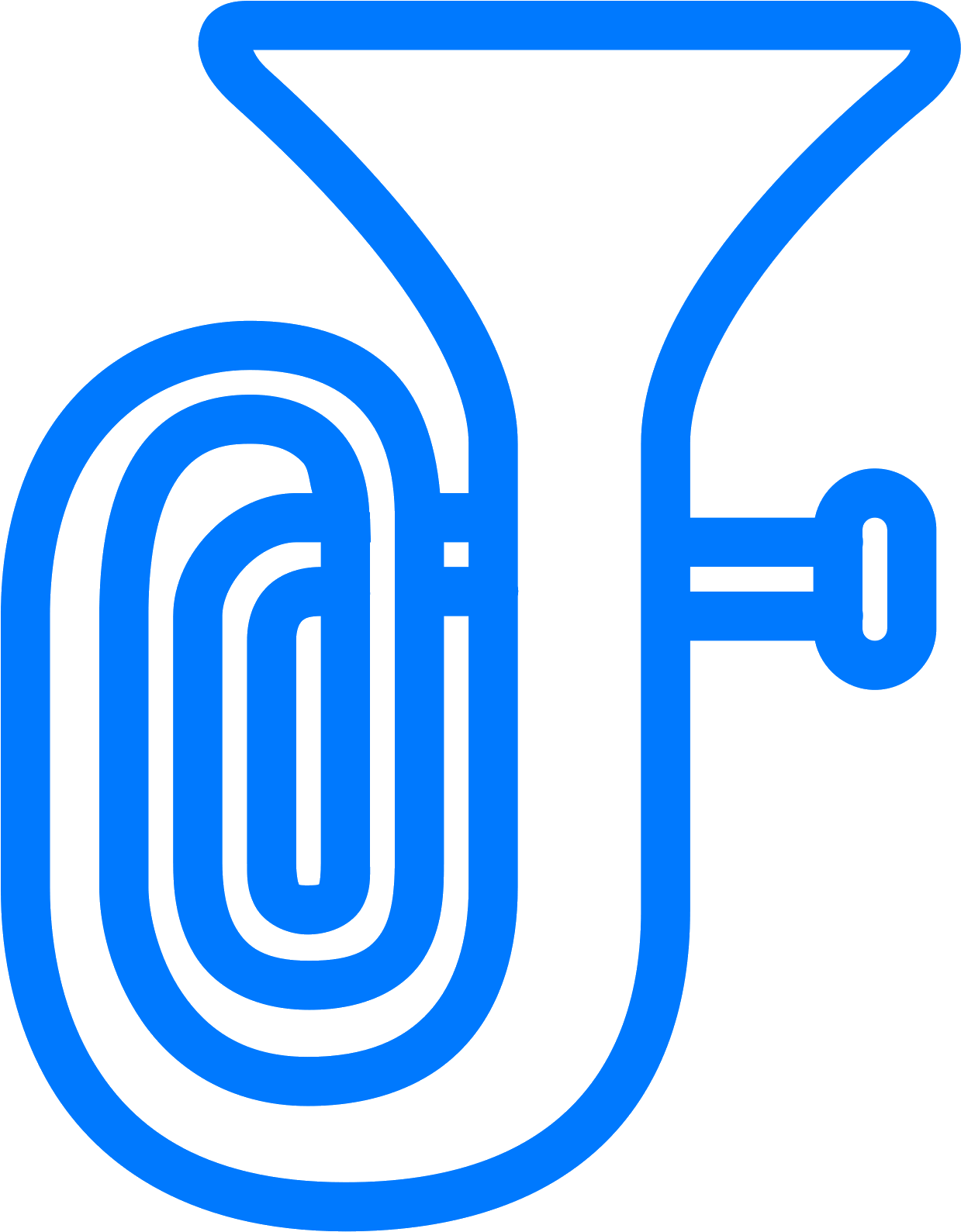 Tuba Drawing Sousaphone Music Clip Art - Tuba Clipart Black And White (1600x1600)