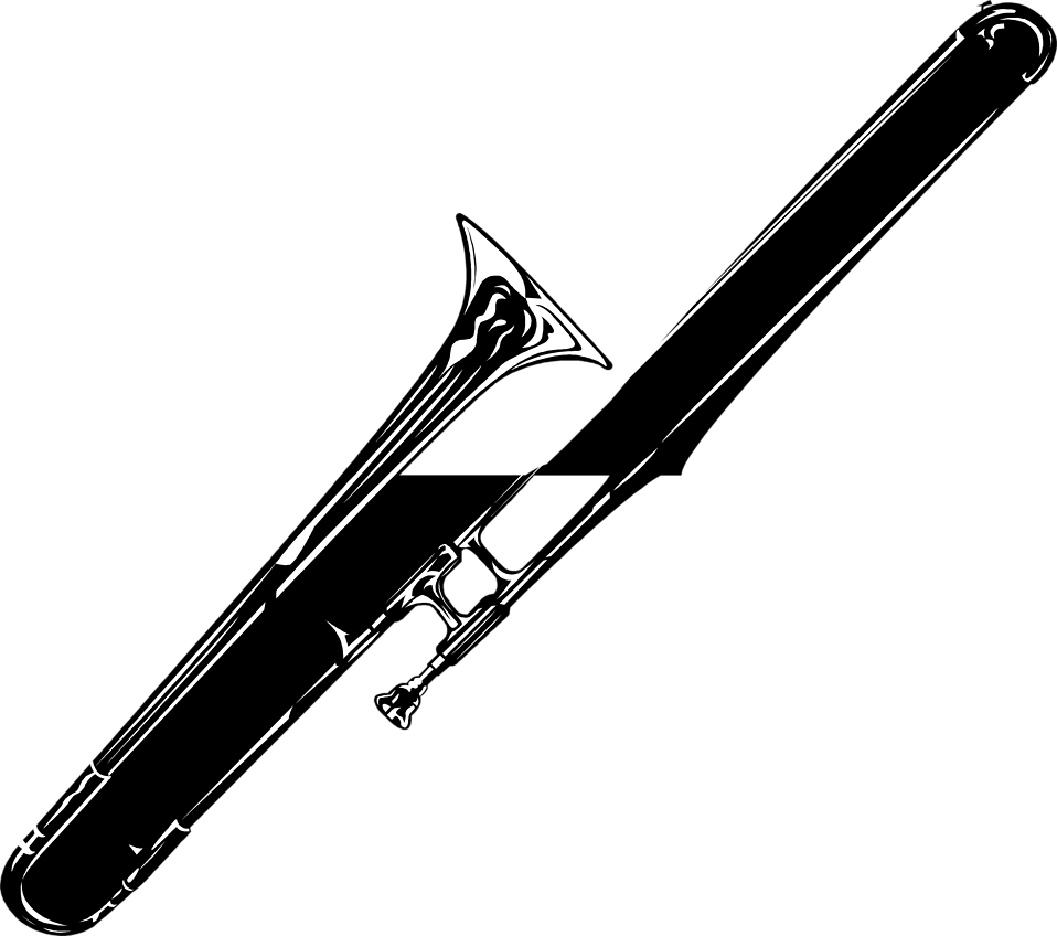 Trombone Free Stock Photo A Trombone 0 Clipart - Paintbrush (958x848)