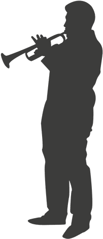Trumpet Player Silhouette - Soldier Saluting (512x512)