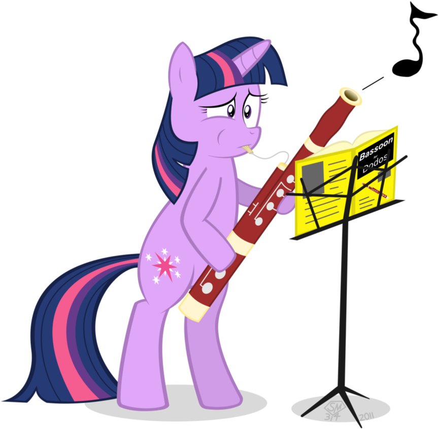 Twilight Playing The Bassoon By Supermatt314 - Bassoon Cartoon (4000x4000)