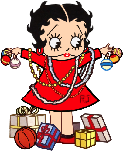 Like A Xmas Tree - Betty Boop (437x526)