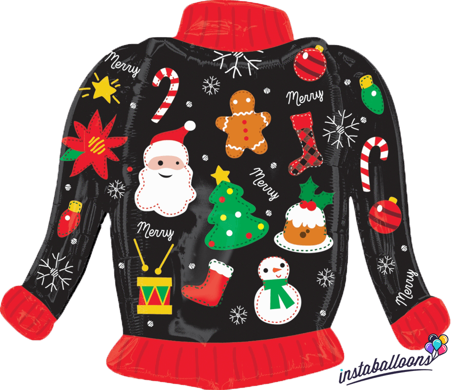 Giant Ugly Christmas Sweater Balloon 31" - Christmas Jumper Balloon (925x800)