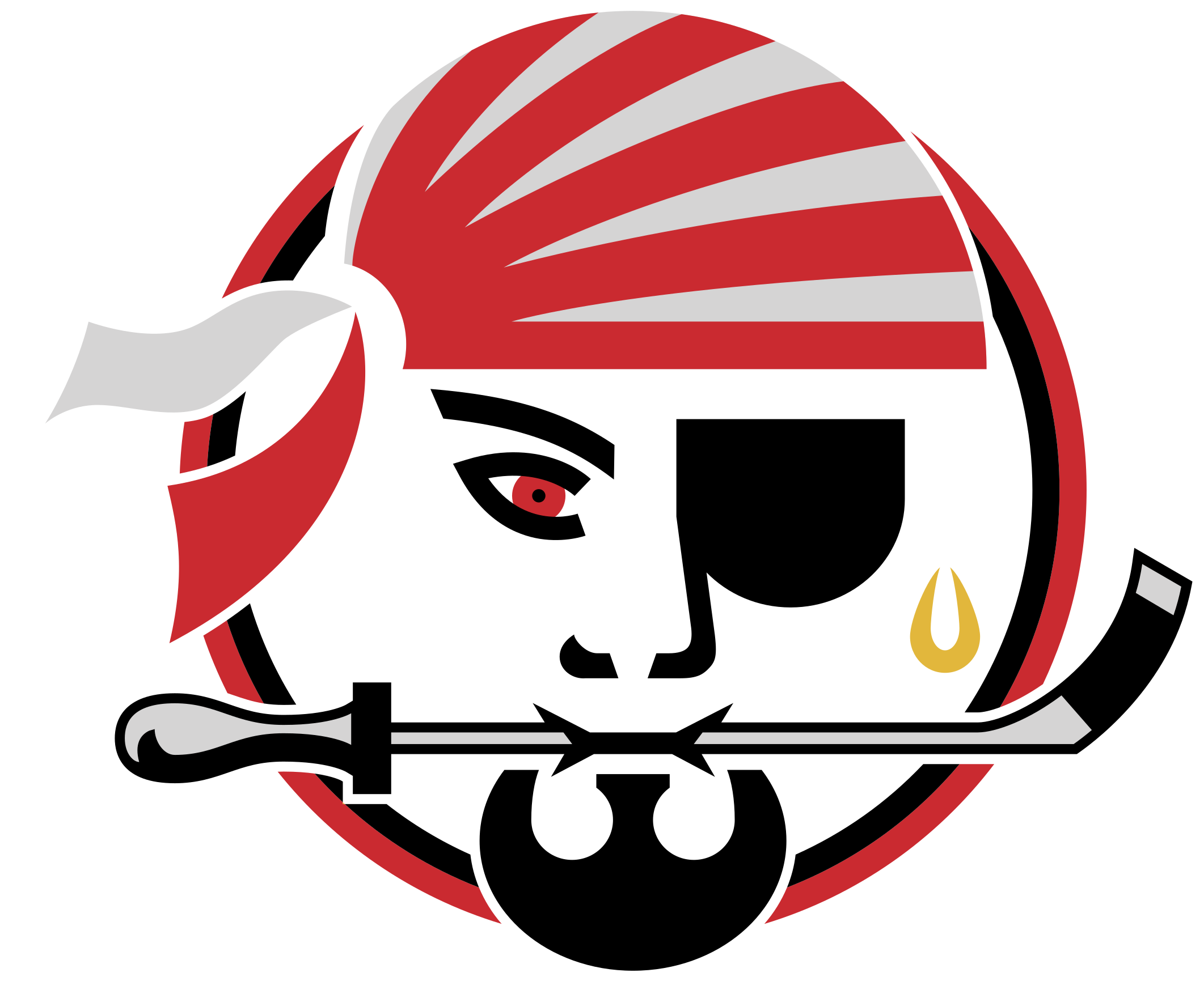 Portland Pirates Logo Black And White - Portland Pirates Original Logo (2400x2400)