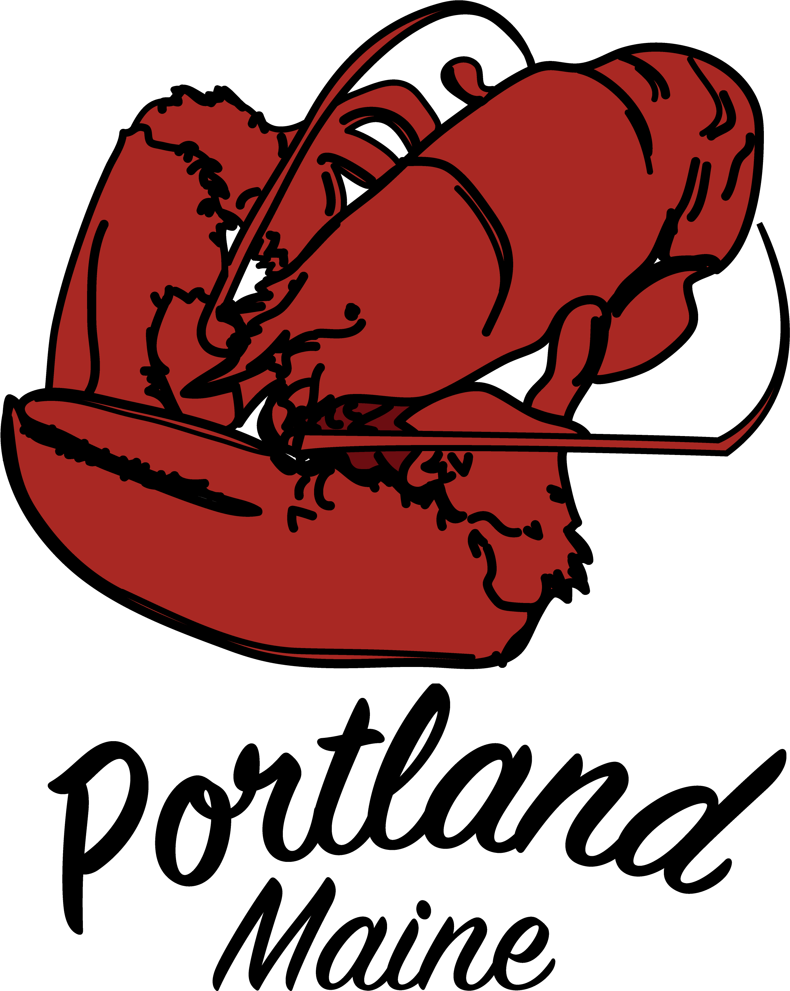 Portland Maine - ' - T-shirt (4500x5400)