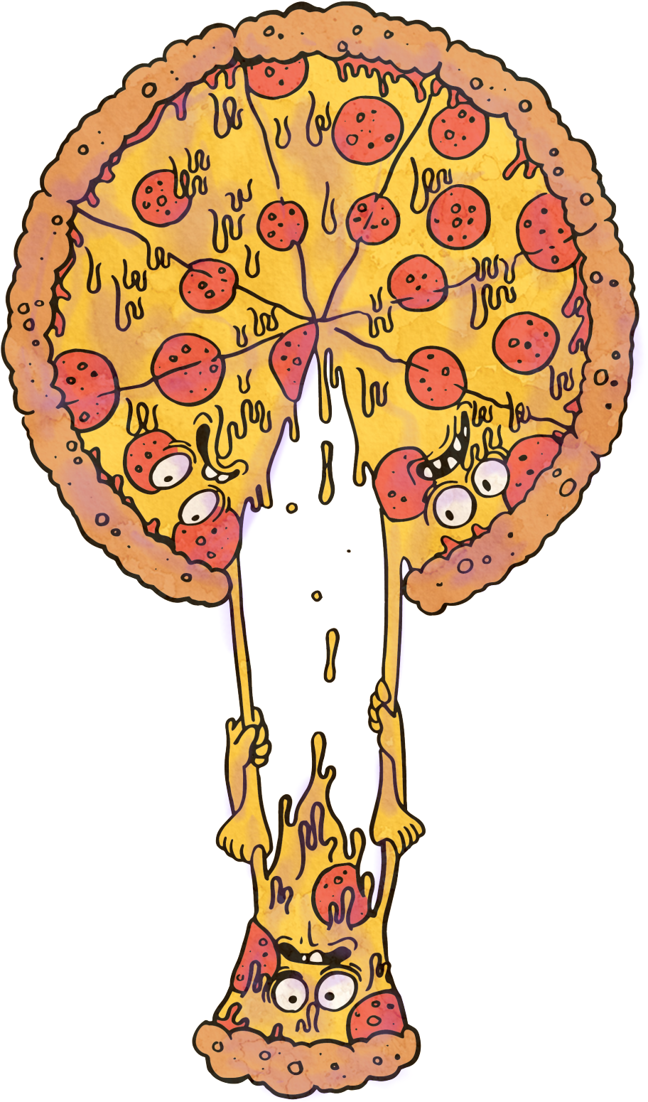 Redbubble Giftoriginal Pizza Pizza Design Graphic Design - Pizza Problems Hoodie (pullover) (1280x1656)