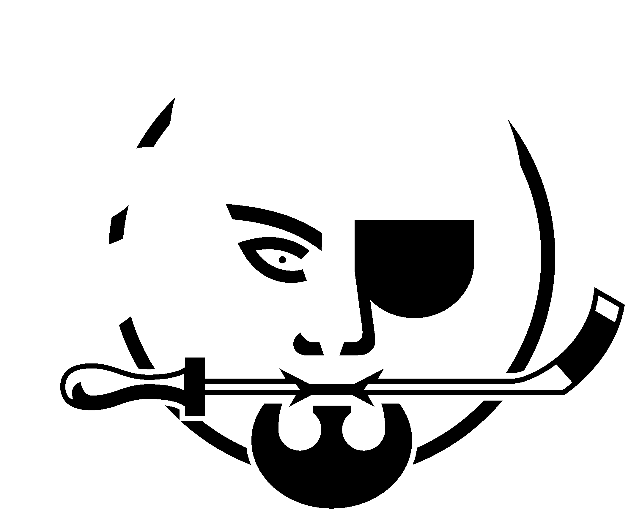 Portland Pirates Logo Black And White - Portland Pirates (2400x2400)