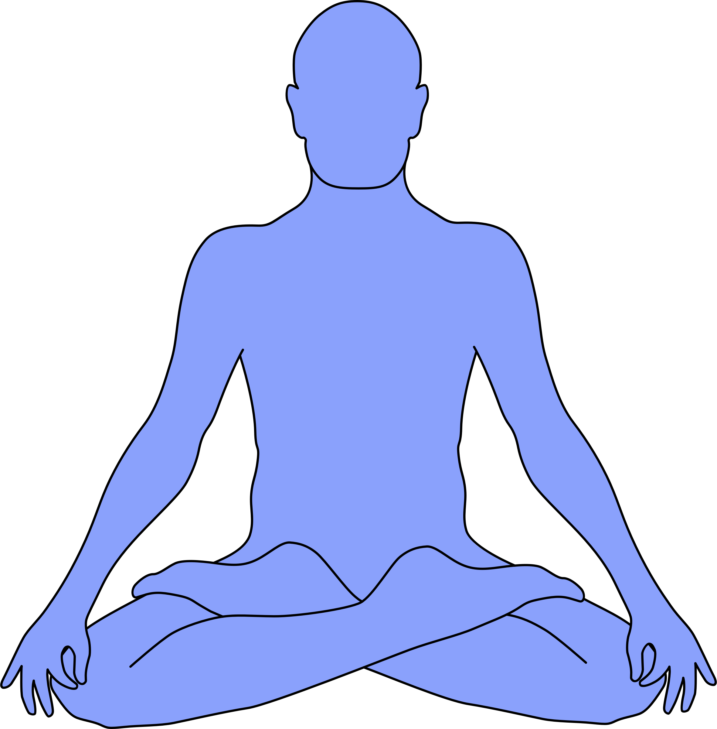 Meditation - Outline Of Person Meditating (2362x2400)