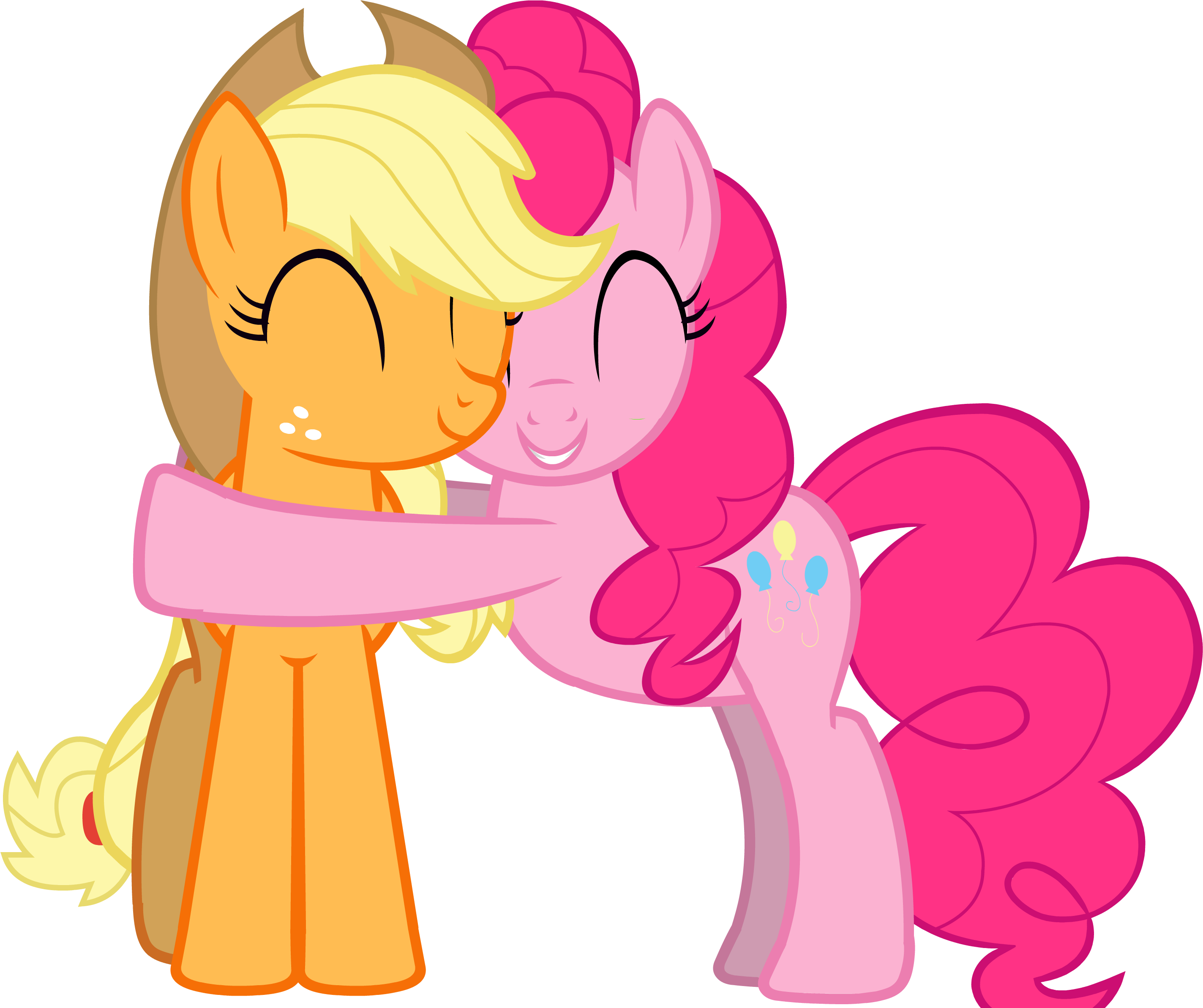 Party Hat Vector - Applejack And Pinkie Pie.