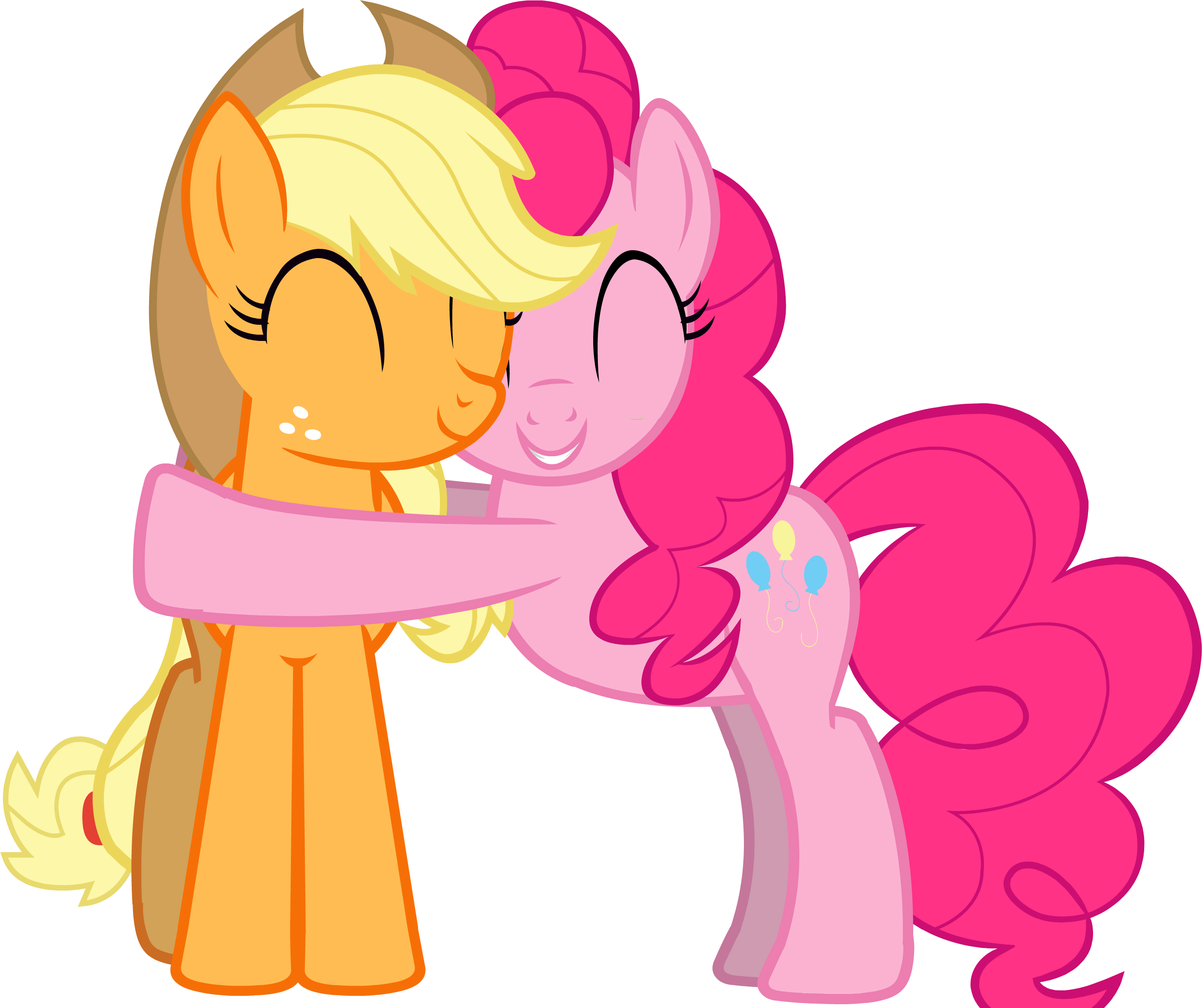Party Hat Vector - Applejack And Pinkie Pie (3000x2385)