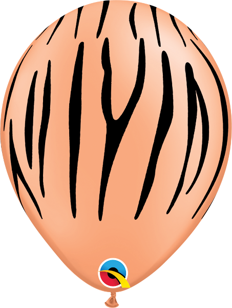 11" Zebra Stripes Latex Balloons - Lime Zebra Latex Balloon By Us Balloon - 791544 (453x600)