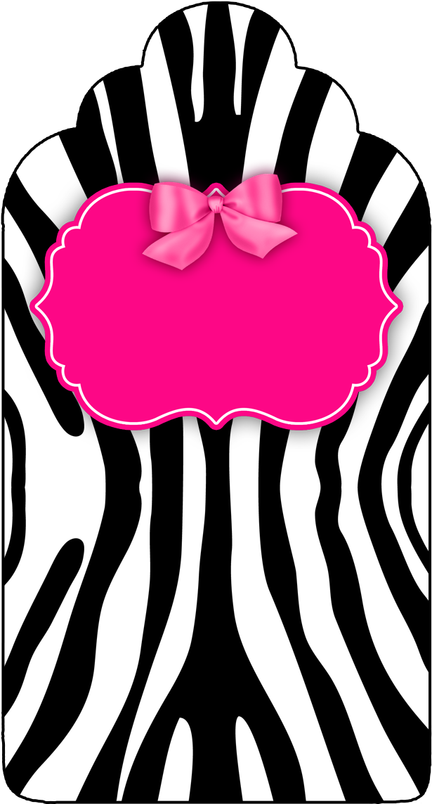 Zebra Y Rosa - Tag Rosa Com Zebra (668x1181)