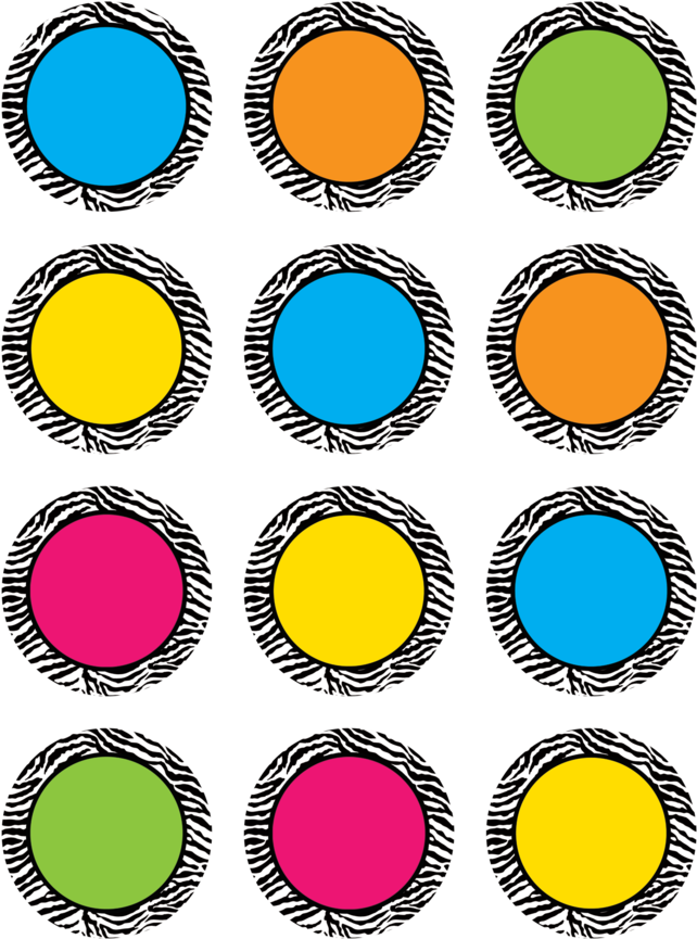 Tcr5397 Zebra Colorful Circles Mini Accents Image - Vector Graphics (900x900)