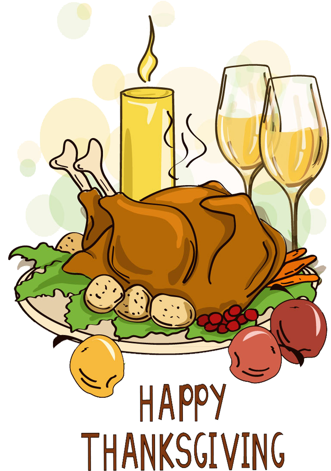 Thanksgiving Dinner Turkey Meat Cartoon - Thanksgiving Dinner Turkey Meat Cartoon (2362x2362)