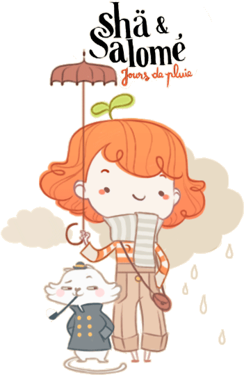Art Illustrations - Sha Et Salomé, Jours De Pluie - Cartonné (500x703)