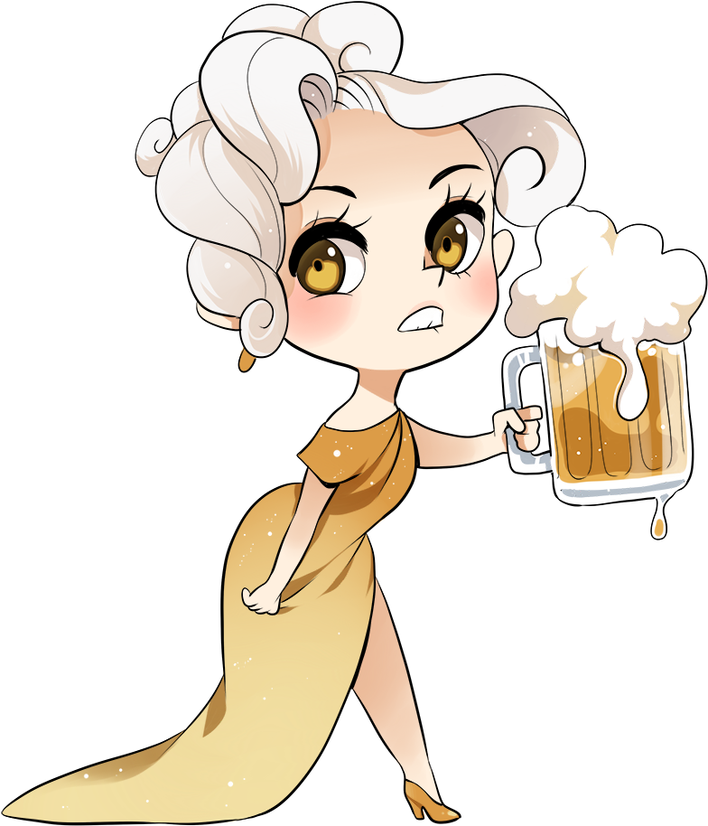 Beer Chan By Meago Beer Chan By Meago - Cute Drawing Girl Of Food (827x1037)