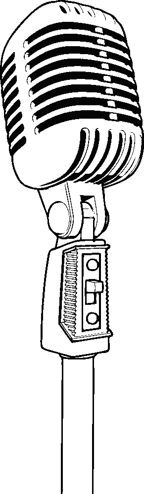Old Time Microphone By Raqib09 - Microphone Gold Png (291x995)