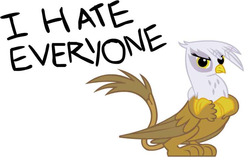 L Hate Evervone Bird Bird Of Prey Vertebrate Beak Cartoon - Cartoon (900x658)