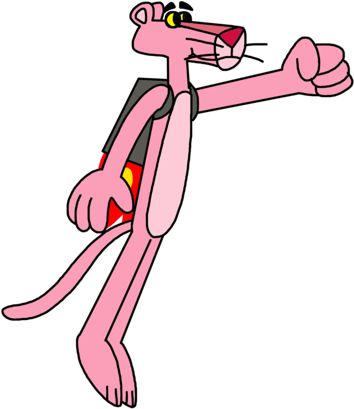 The Pink Panther With Jet Pack By Marcospower1996 - Pink Panther Png (894x894)