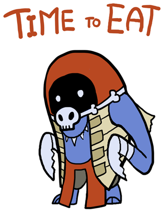 Time To Eat By Zennore - Chibi Bakasura Smite (400x460)