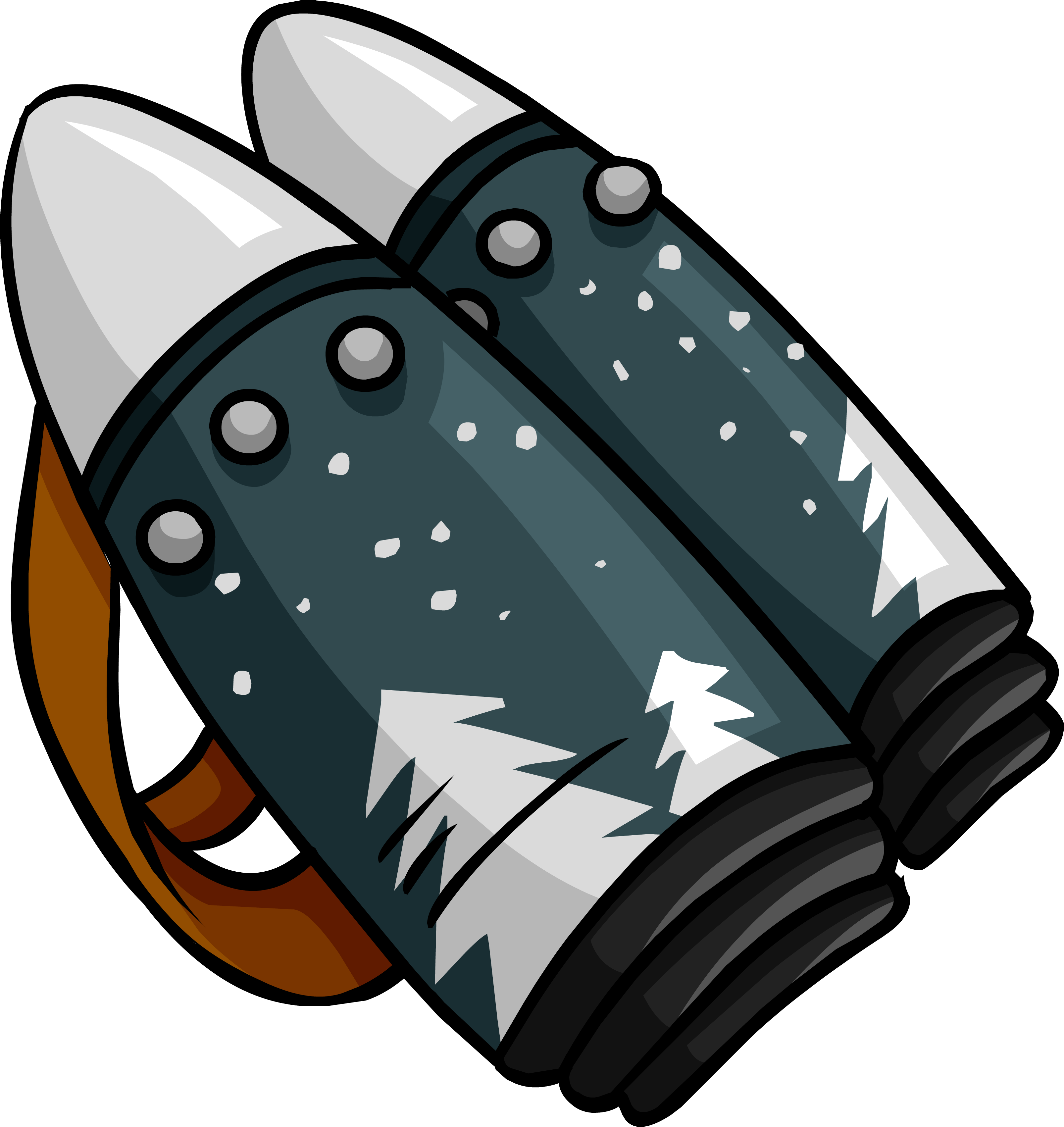 Winter Camo Jetpack - Club Penguin Jet Pack (3213x3403)