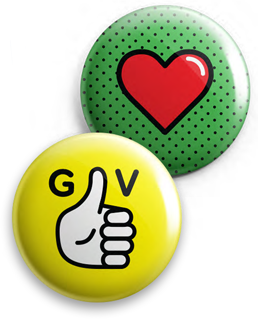 Do It Yourself Good Vibes Badges - Heart (535x645)